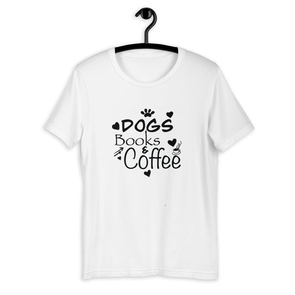 "CQ Original" Dogs, Books & Coffee - Short-Sleeve Unisex T-Shirt