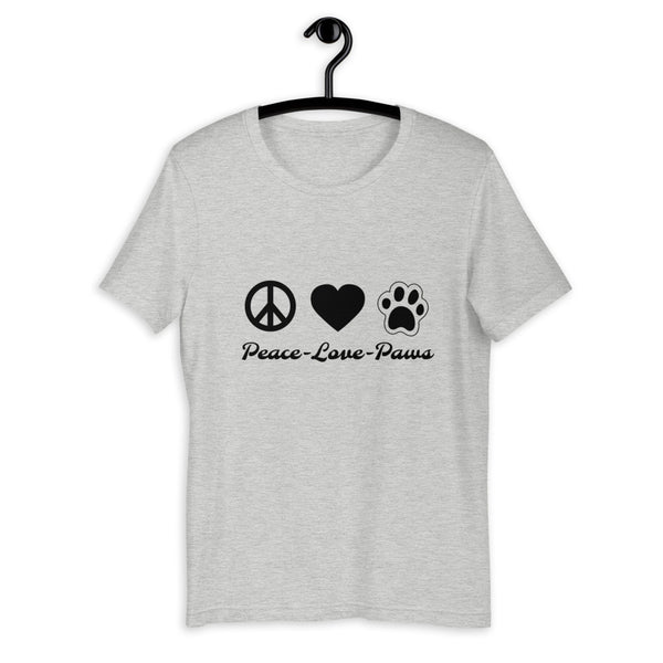 "CQ Original"  Peace Love Paws   Short-Sleeve Unisex T-Shirt