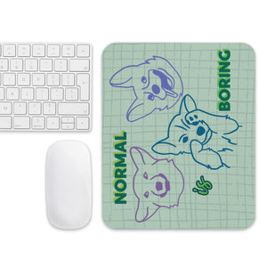 "CQ Original" Normal is Boring Crazy Dogs!  Mouse pad