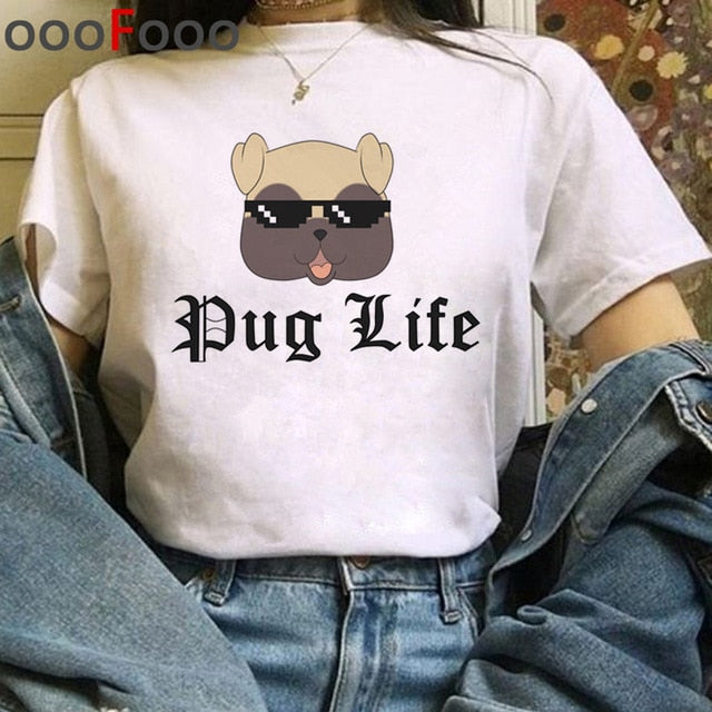 New Dogs Funny Cartoon T Shirt Women