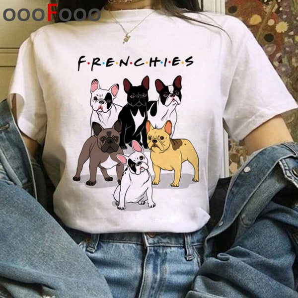 New Dogs Funny Cartoon T Shirt Women