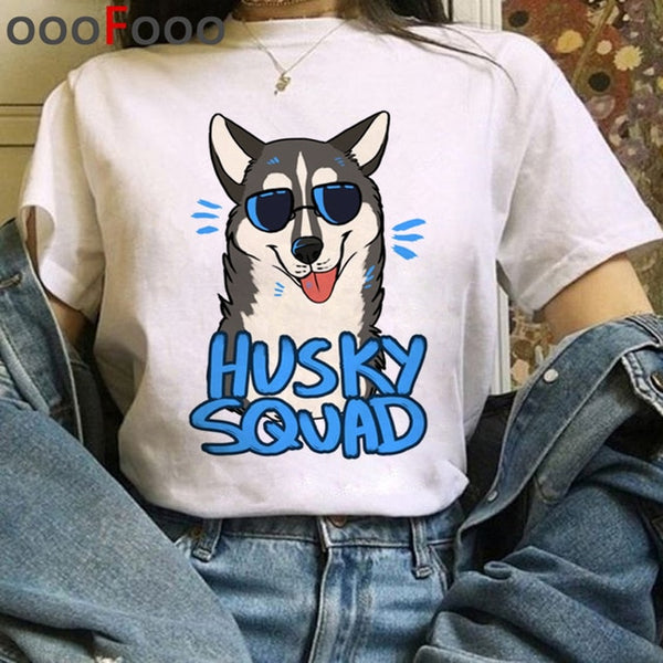 New Dogs Funny Cartoon T Shirt Women