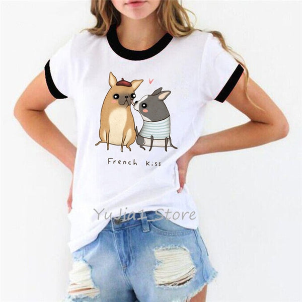 Anatomy of the pug dog animal print t-shirt