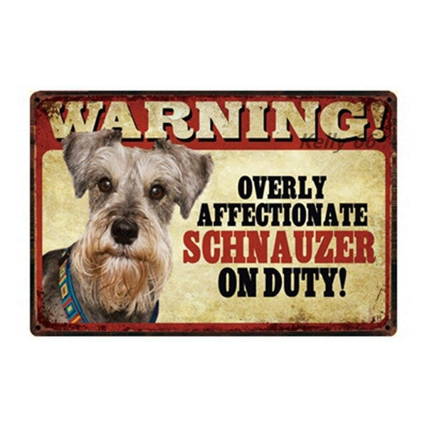 20*30 CM Pets Dog Warning Metal Sign Tin Poster Home Decor