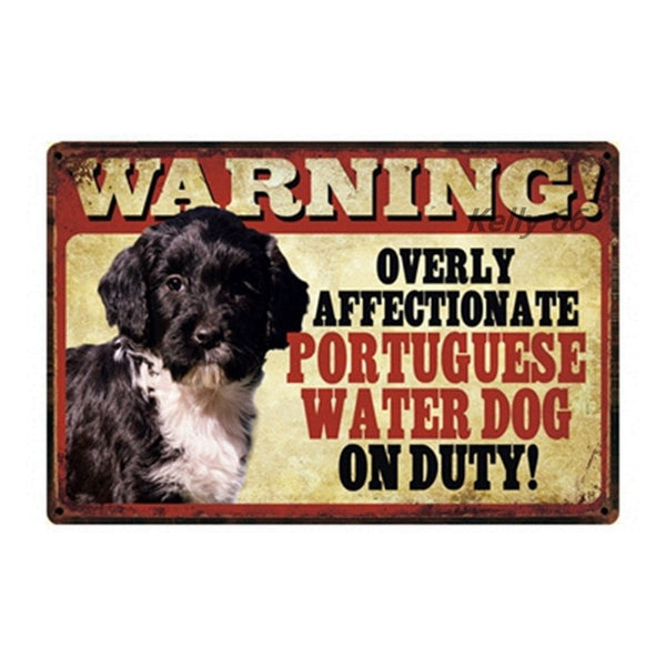 20*30 CM Pets Dog Warning Metal Sign Tin Poster Home Decor