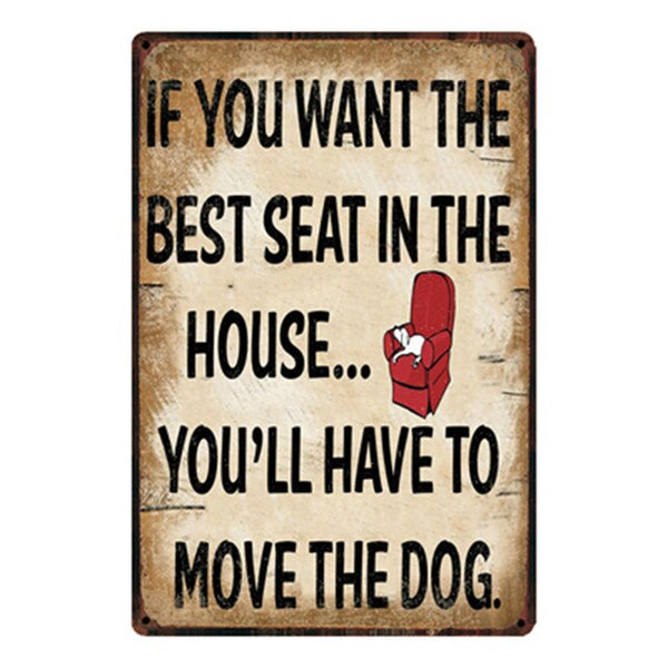 Dog Metal Sign Tin Poster 20x30cm