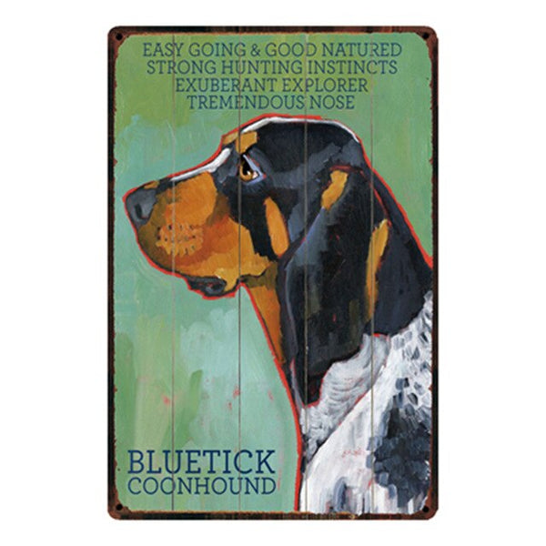 Dog Metal Sign Tin Poster 20x30cm