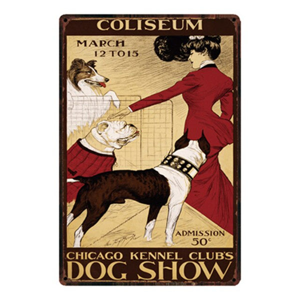 Dog Metal Sign Tin Poster 20x30cm