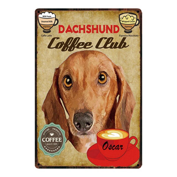 Dog Metal Sign Tin Poster 20x30cm