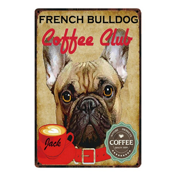 Dog Metal Sign Tin Poster 20x30cm