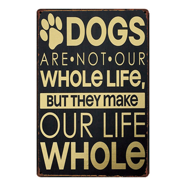 Dog Metal Sign Tin Poster 20x30cm