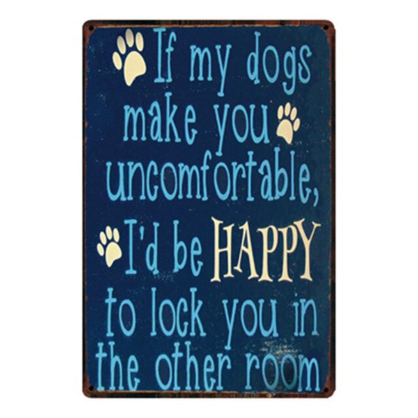 Dog Metal Sign Tin Poster 20x30cm