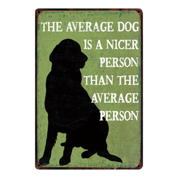 Dog Metal Sign Tin Poster 20x30cm