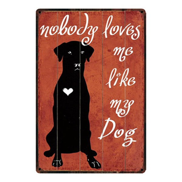 Dog Metal Sign Tin Poster 20x30cm