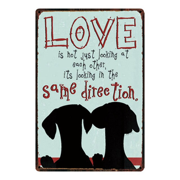 Dog Metal Sign Tin Poster 20x30cm