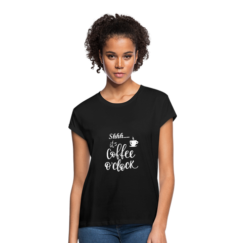 "CQ Original" - It's Coffee O'clock!  Women's Relaxed Fit T-Shirt - black