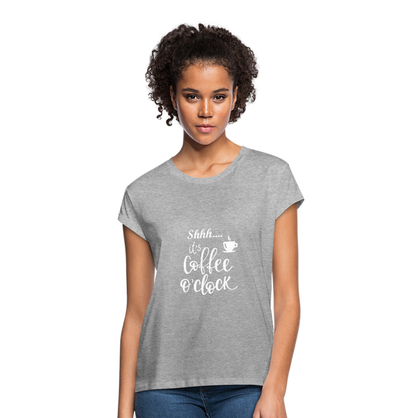 "CQ Original" - It's Coffee O'clock!  Women's Relaxed Fit T-Shirt - heather gray