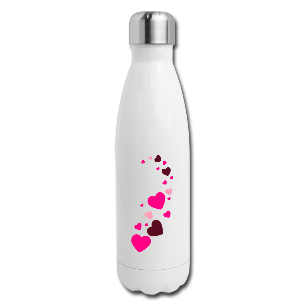 "CQ Original" - Change the World - PINK - Insulated Stainless Steel Water Bottle - white