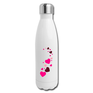 "CQ Original" - Change the World - PINK - Insulated Stainless Steel Water Bottle - white