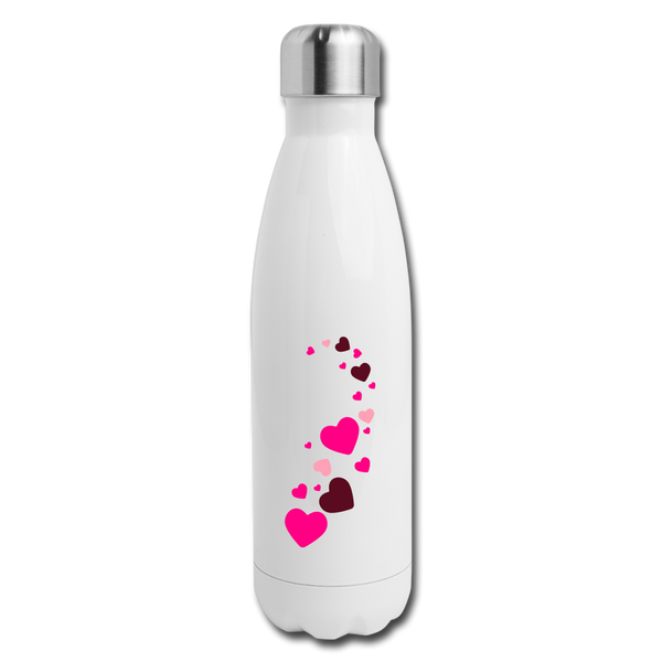 "CQ Original" - Change the World - PINK - Insulated Stainless Steel Water Bottle - white