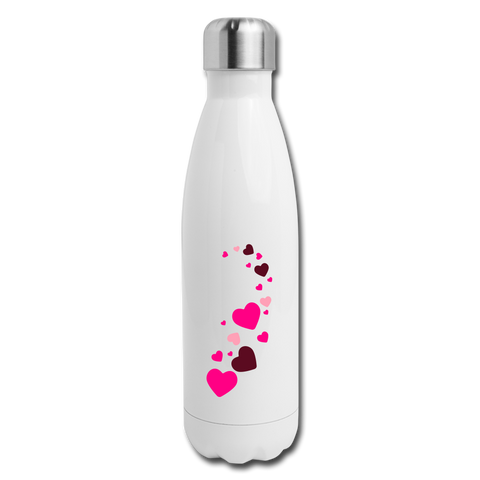 "CQ Original" - Change the World - PINK - Insulated Stainless Steel Water Bottle - white