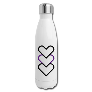 "CQ Original" - Change the World - Insulated Stainless Steel Water Bottle - white