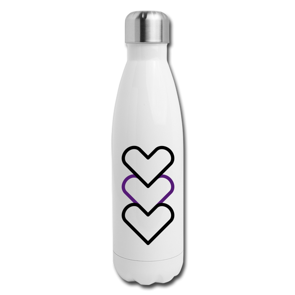 "CQ Original" - Change the World - Insulated Stainless Steel Water Bottle - white