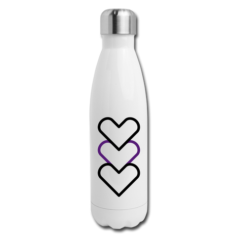 "CQ Original" - Change the World - Insulated Stainless Steel Water Bottle - white