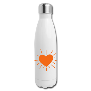 "CQ Original" - Change the World - ORANGE -Insulated Stainless Steel Water Bottle - white