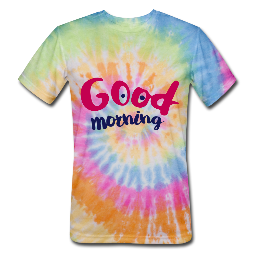 "CQ Original" Good Morning - Unisex Tie Dye T-Shirt - rainbow