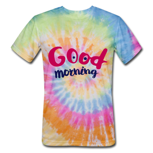 "CQ Original" Good Morning - Unisex Tie Dye T-Shirt - rainbow