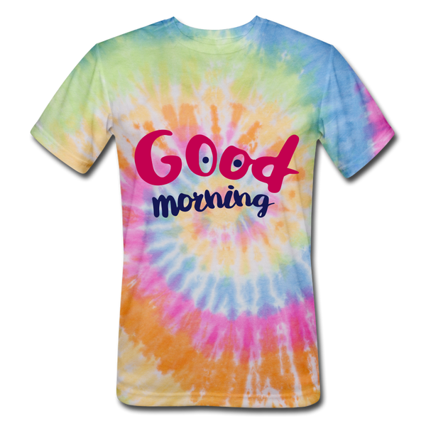 "CQ Original" Good Morning - Unisex Tie Dye T-Shirt - rainbow