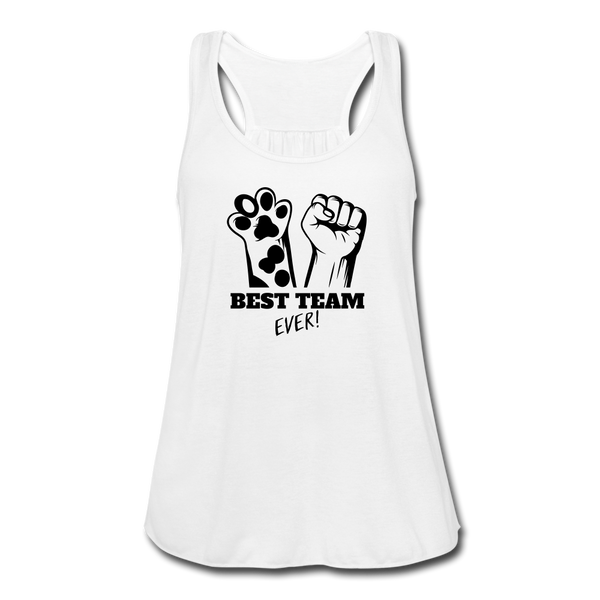 "CQ Original"  Best Team Ever - Women's Flowy Tank Top by Bella - white