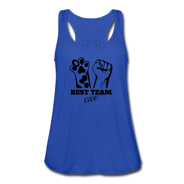 "CQ Original"  Best Team Ever - Women's Flowy Tank Top by Bella - royal blue