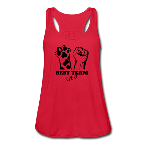 "CQ Original"  Best Team Ever - Women's Flowy Tank Top by Bella - red