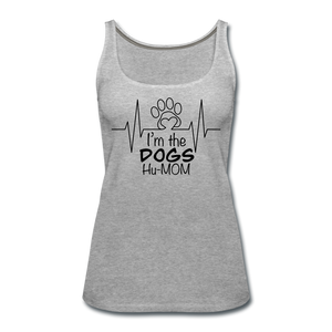 "CQ Original" I'm the DOGS Hu-MOM. Women’s Premium Tank Top - heather gray