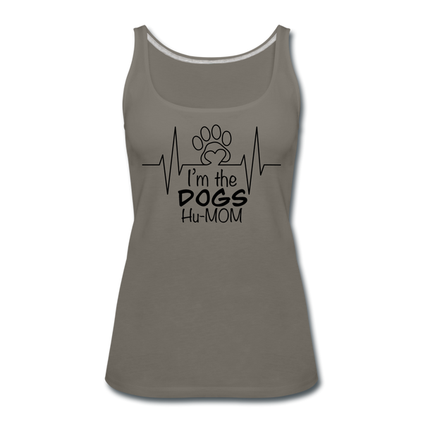 "CQ Original" I'm the DOGS Hu-MOM. Women’s Premium Tank Top - asphalt gray