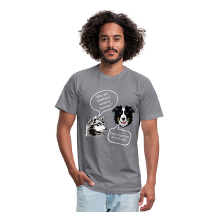 "CQ Original" Hoomans wearing masks - Unisex Jersey T-Shirt by Bella + Canvas - slate