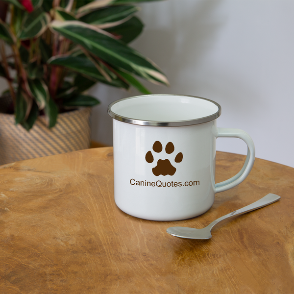 "CQ Original" CanineQuotes.com Logo Camper Mug - white