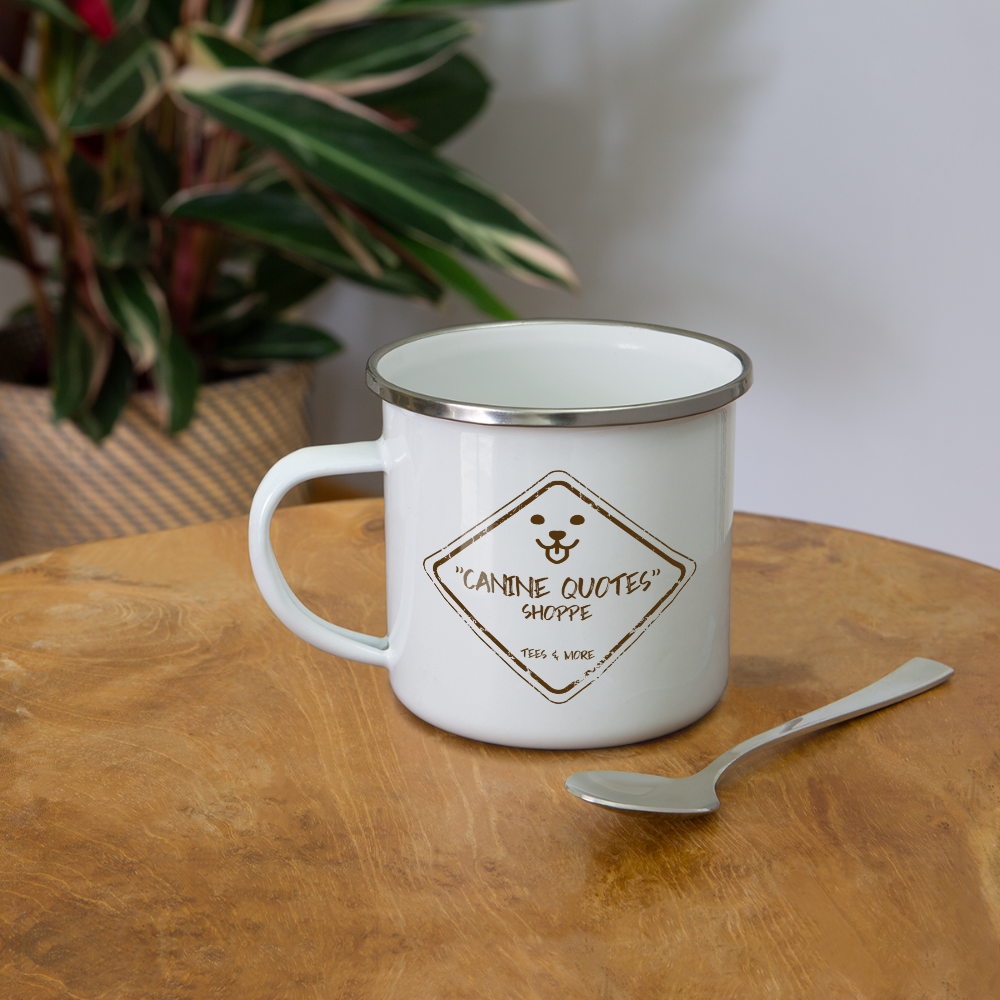 "CQ Original" CanineQuotes.com Logo Camper Mug - white