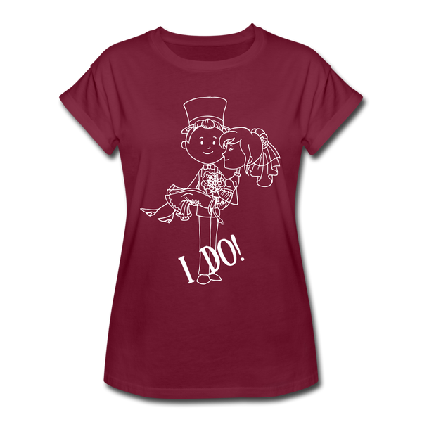 Women's Relaxed Fit T-Shirt - burgundy