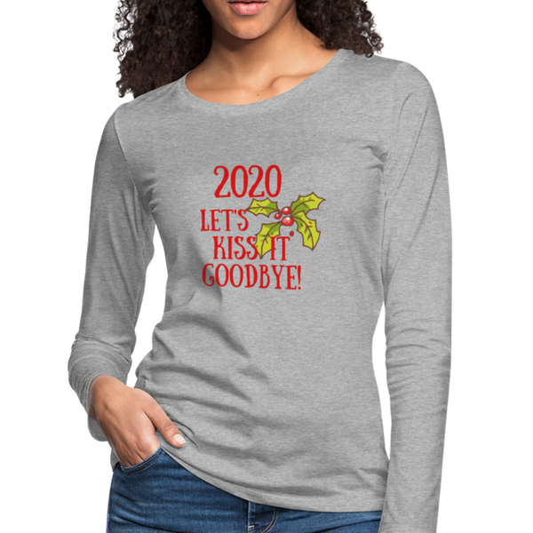 "CQ Original" 2020 Kiss It GoodBye - Women's Premium Long Sleeve T-Shirt - heather gray