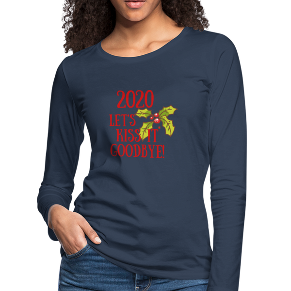 "CQ Original" 2020 Kiss It GoodBye - Women's Premium Long Sleeve T-Shirt - navy