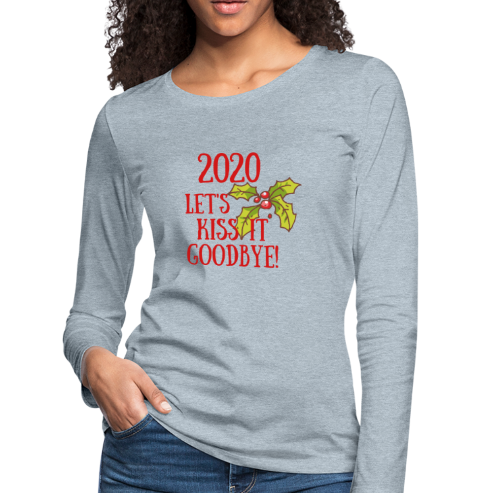 "CQ Original" 2020 Kiss It GoodBye - Women's Premium Long Sleeve T-Shirt - heather ice blue