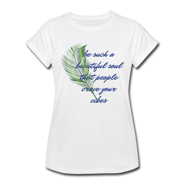 "CQ Original" - Crave Your Vibes - Women's Relaxed Fit T-Shirt - white