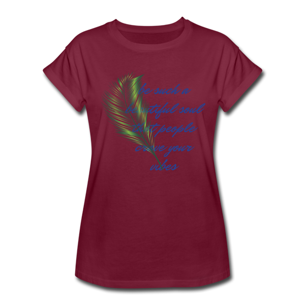 "CQ Original" - Crave Your Vibes - Women's Relaxed Fit T-Shirt - burgundy