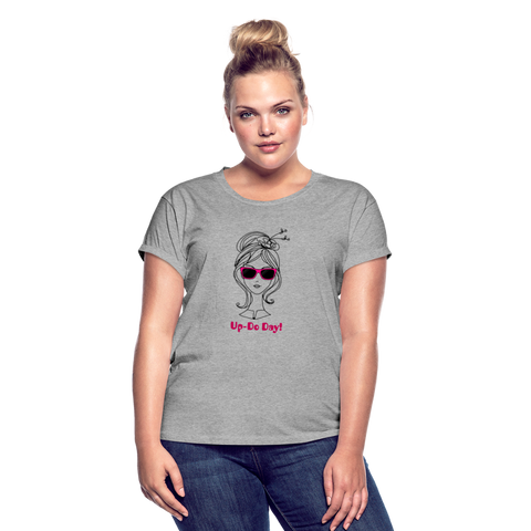 "CQ Original" Up-Do Day! Women's Relaxed Fit T-Shirt - heather gray