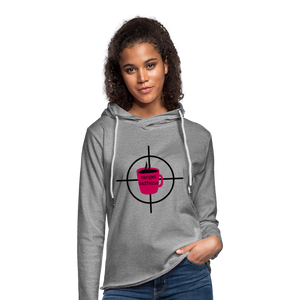 "CQ Original" On Target for Coffee - Unisex Lightweight Terry Hoodie - heather gray