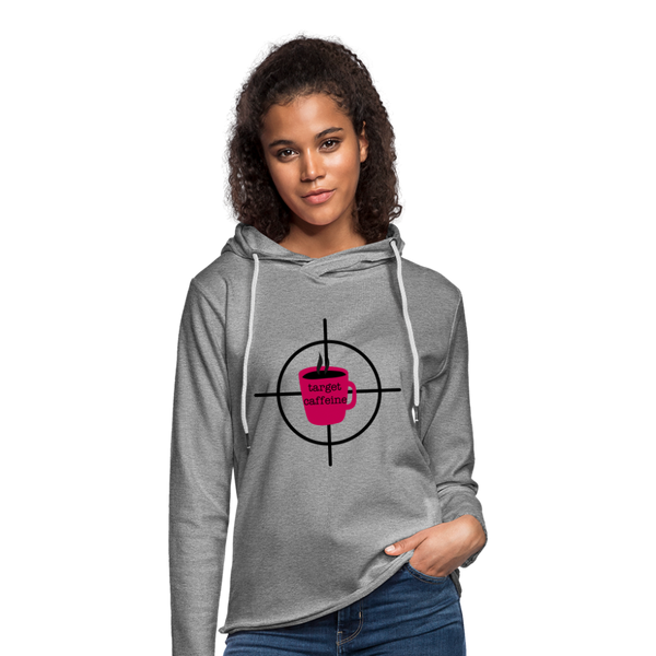 "CQ Original" On Target for Coffee - Unisex Lightweight Terry Hoodie - heather gray