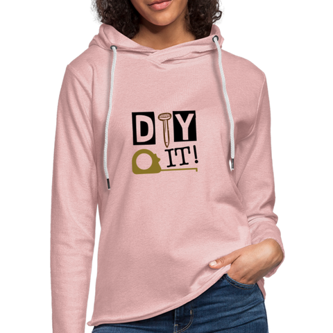 "CQ Original" DIY IT! Unisex Lightweight Terry Hoodie - cream heather pink